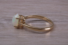 Load image into Gallery viewer, Oval cut Natural Opal set Yellow Gold Ring