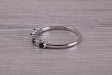 Load image into Gallery viewer, Beautiful Sapphire and Diamond set Dainty Eternity Ring