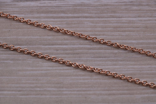 Rose Gold 16 inch Long Trace Chain