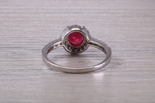 Load image into Gallery viewer, One and Half carat Stunning Ruby and Diamond Halo set Ring