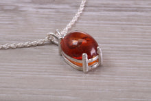 Load image into Gallery viewer, Natural Oval Cut Amber set Necklace, Made From Solid Sterling Silver