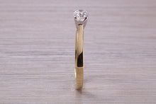 Load image into Gallery viewer, 0.40 carat Diamond set 18ct Yellow and White Gold Solitaire