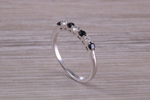 Beautiful Sapphire and Diamond set Dainty Eternity Ring