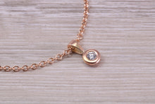 Load image into Gallery viewer, Beautiful Quarter carat Diamond set Rose Gold Necklace, also Available in your choice of Metals