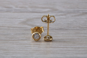 Simple everyday Diamond Solitaire Stud Earrings