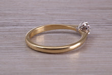 Load image into Gallery viewer, Dainty Quarter carat Diamond set 18ct Yellow Gold Solitaire