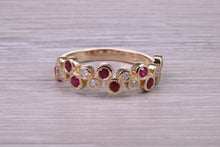 Load image into Gallery viewer, Beautiful Ruby and Diamond Eternity Ring