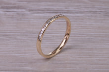Load image into Gallery viewer, Dainty Square Princess cut Diamond set Rose Gold Band