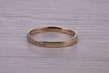 Load image into Gallery viewer, Dainty Square Princess cut Diamond set Rose Gold Band