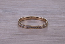Load image into Gallery viewer, Dainty Square Princess cut Diamond set Rose Gold Band