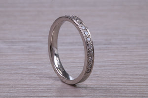 Half Circle Diamond set Platinum Band