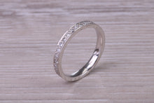 Load image into Gallery viewer, Half Circle Diamond set Platinum Band
