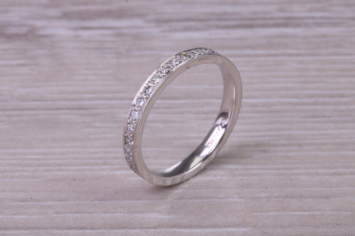 Half Circle Diamond set Platinum Band