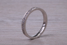 Load image into Gallery viewer, Half Circle Diamond set Platinum Band