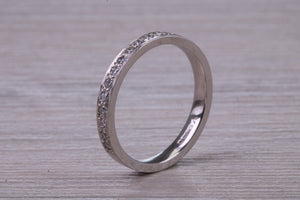 Half Circle Diamond set Platinum Band