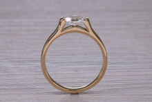 Load image into Gallery viewer, Half carat Oval cut Certified Natural Diamond set 18ct Yellow Gold Solitaire