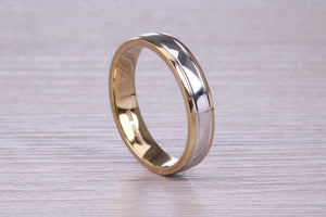 Matching Bridal His and Hers 18ct White and Yellow Gold Wedding Band