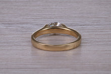 Load image into Gallery viewer, Half carat Oval cut Certified Natural Diamond set 18ct Yellow Gold Solitaire