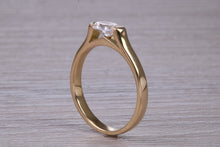 Load image into Gallery viewer, Half carat Oval cut Certified Natural Diamond set 18ct Yellow Gold Solitaire