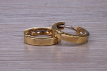 Load image into Gallery viewer, 13mm Round Diamond set 18ct Yellow Gold Hoop Earrings