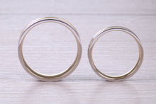Load image into Gallery viewer, Matching Bridal His and Hers 18ct White and Yellow Gold Wedding Band