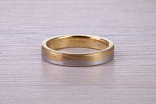 Load image into Gallery viewer, 4 mm Wide Two Tone 18ct White and Yellow Gold Wedding Band
