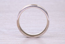Load image into Gallery viewer, Diamond set 18ct White and Yellow Gold 6mm Wide Wedding Band