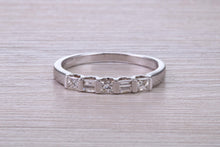 Load image into Gallery viewer, Half carat Baguette and Square Princess cut Diamond set 18ct White Gold Eternity Ring