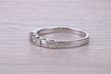 Load image into Gallery viewer, Half carat Baguette and Square Princess cut Diamond set 18ct White Gold Eternity Ring