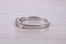 Load image into Gallery viewer, Half carat Baguette and Square Princess cut Diamond set 18ct White Gold Eternity Ring