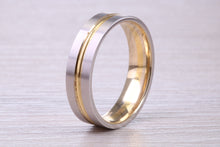 Load image into Gallery viewer, Matching Bridal His and Hers 18ct White and Yellow Gold Wedding Band