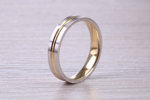Load image into Gallery viewer, Matching Bridal His and Hers 18ct White and Yellow Gold Wedding Band