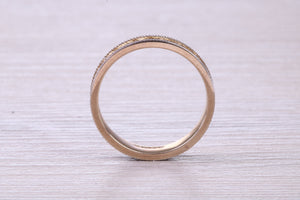 4 mm Wide Two Tone 9ct White and Yellow Gold Wedding Band