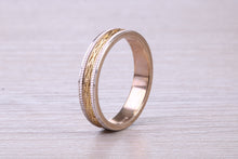 Load image into Gallery viewer, 4 mm Wide Two Tone 9ct White and Yellow Gold Wedding Band