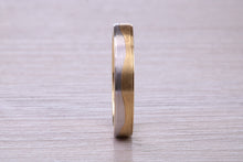 Load image into Gallery viewer, 4 mm Wide Two Tone 18ct White and Yellow Gold Wedding Band
