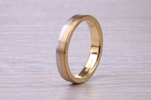 Load image into Gallery viewer, 4 mm Wide Two Tone 18ct White and Yellow Gold Wedding Band