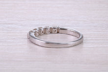 Load image into Gallery viewer, Half carat Baguette and Square Princess cut Diamond set 18ct White Gold Eternity Ring