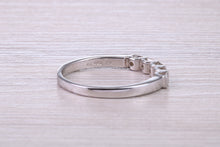 Load image into Gallery viewer, Half carat Baguette and Square Princess cut Diamond set 18ct White Gold Eternity Ring
