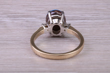 Load image into Gallery viewer, Beautiful Fiery Natural Opal and Diamonds set Gold Ring