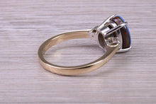 Load image into Gallery viewer, Beautiful Fiery Natural Opal and Diamonds set Gold Ring