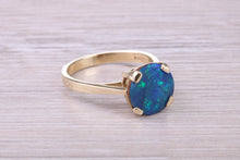 Load image into Gallery viewer, Beautiful Fiery Natural Opal set Gold Ring