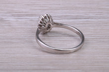 Load image into Gallery viewer, Oval cut Alexandrite And Halo Diamond set 18ct White Gold Ring