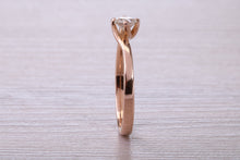 Load image into Gallery viewer, Natural Diamond set Twist Shank set 18ct Rose Gold Ring