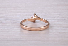Load image into Gallery viewer, Natural Diamond set Twist Shank set 18ct Rose Gold Ring