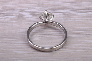 1.47 Carat Natural Round cut Diamond set Platinum Solitaire