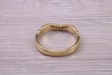 Load image into Gallery viewer, Curved Diamond set 18ct Yellow Gold Ring