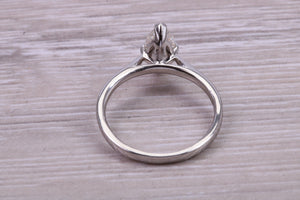 Marquise cut One carat Moissanite Diamond Solitaire set in Platinum
