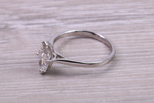 Load image into Gallery viewer, Marquise cut One carat Moissanite Diamond Solitaire set in Platinum