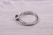 Load image into Gallery viewer, Black and White Diamond set White Gold Twist Shank Ring