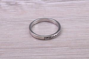 Half Circle Diamond set 18ct White Gold Band
